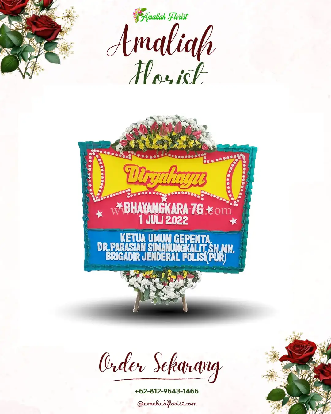 Papan Bunga HUT Ulang Tahun Perboto